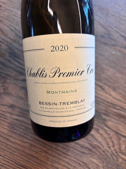 BESSIN TREMBLAY CHABLIS 1er Cru MONTMAINS 2020 12vol. 0.75L.